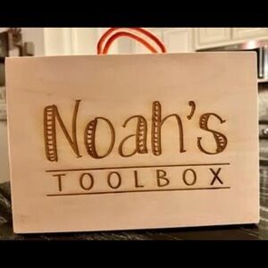 Personalized Wooden Toddler Tool Set with Handle